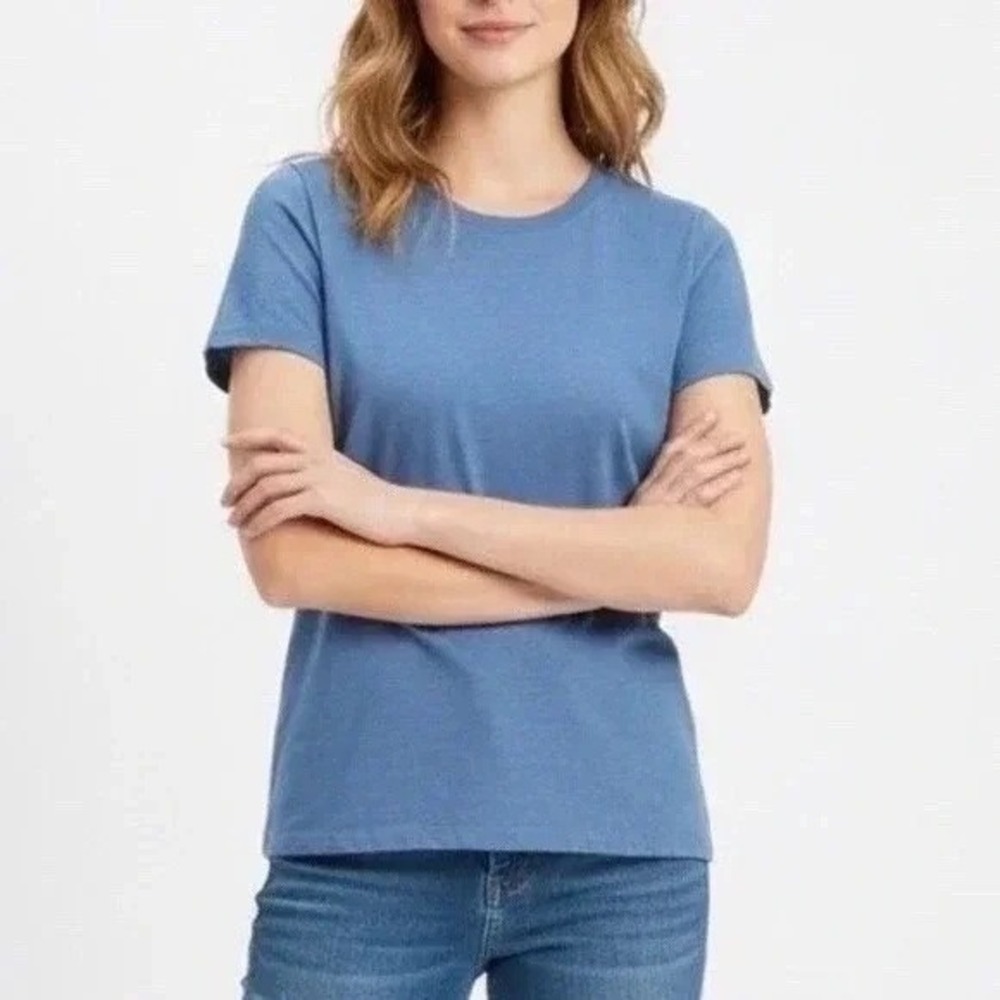 American Giant Classic T-Shirt Womens XL Blue Crew Neck‎ Short Sleeve Pullover